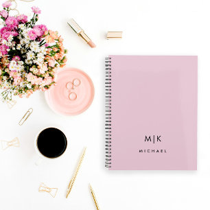 Rose et noir   Monogramme moderne