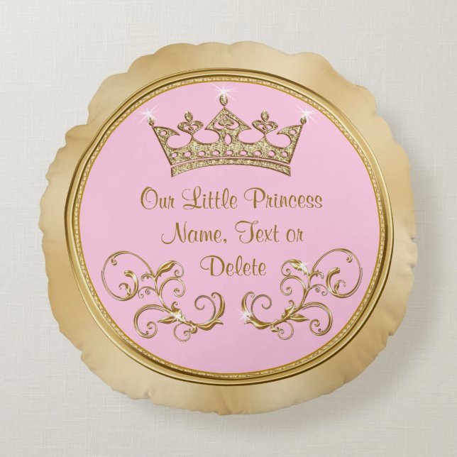 Rose et or Notre petite princesse Coussins (Devant)