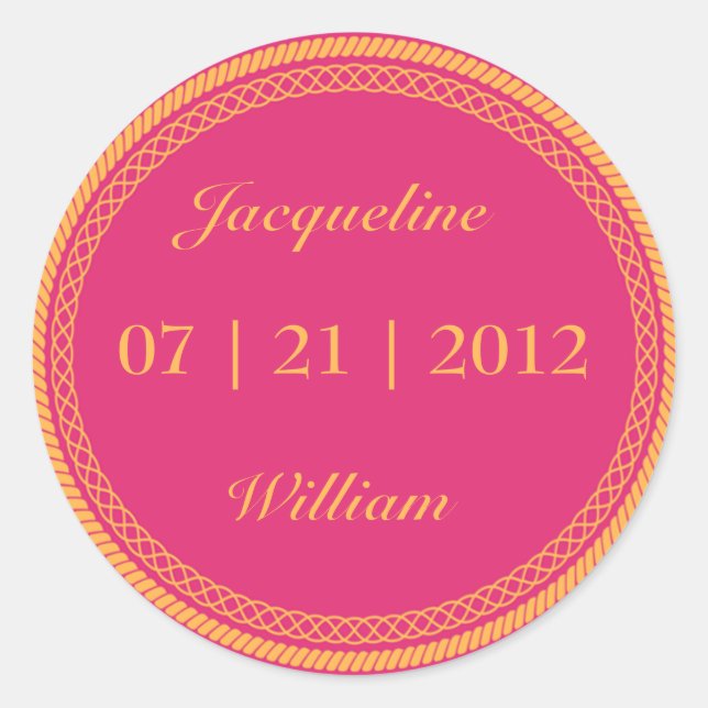 Rose et orange Fluorescent / Étiquettes néon (Devant)