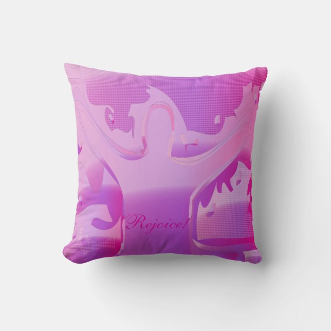 Rose et pourpre pour le coussin croisé - lt Purple (Recto)