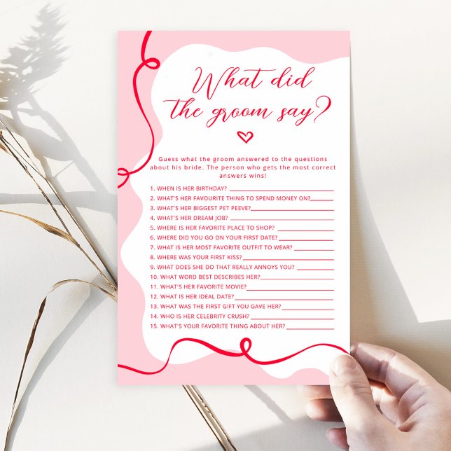 Rose et rouge rétro Qu'est-ce que le marié a dit j (Créateur téléchargé)