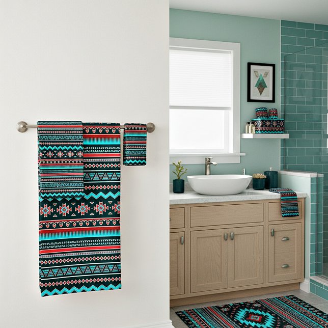 Rose et tribal turquoise (Créateur téléchargé)