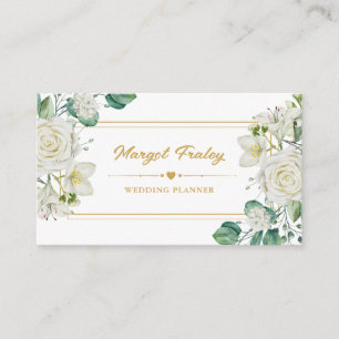 Rose et verdure CARTE DE VISITE WEDDING PLANNER