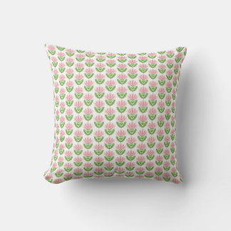 Rose et vert fleuri élégant design Coussin | Maiso