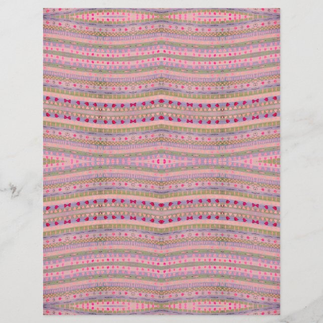 Rose et vert Joli Coeurs Motif double côté (Devant)