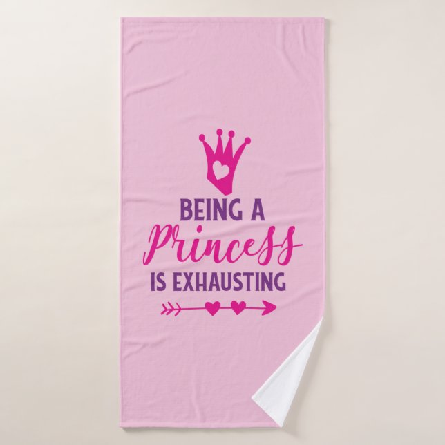Rose et Violet Être une princesse est épuisant (Serviette de bain)