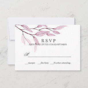 Rose éthéré   RÉPONSE MARIAGE RSVP