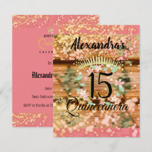 Rose étincelant Gold Quinceañera Princesse Espagno
