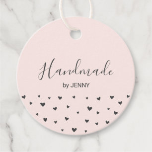 rose Étiquette Cartes, Emballage artisanal