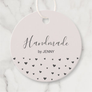 rose Étiquette Cartes, Emballage artisanal