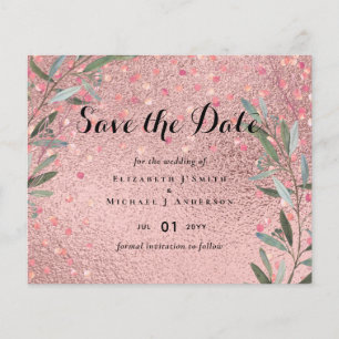 Rose Eucalyptus Feuille Foil Look MARIAGE