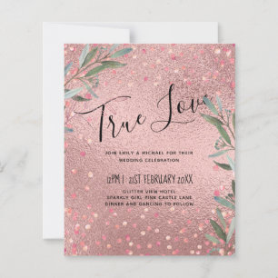 Rose Eucalyptus Feuille Foil Look MARIAGE