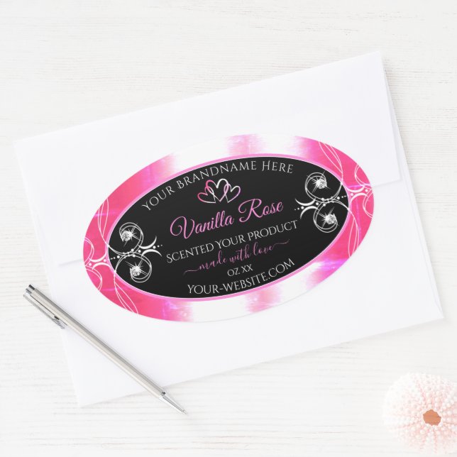 Rosé flashy éblouissant Produit Diamants Étiquette (Enveloppe)