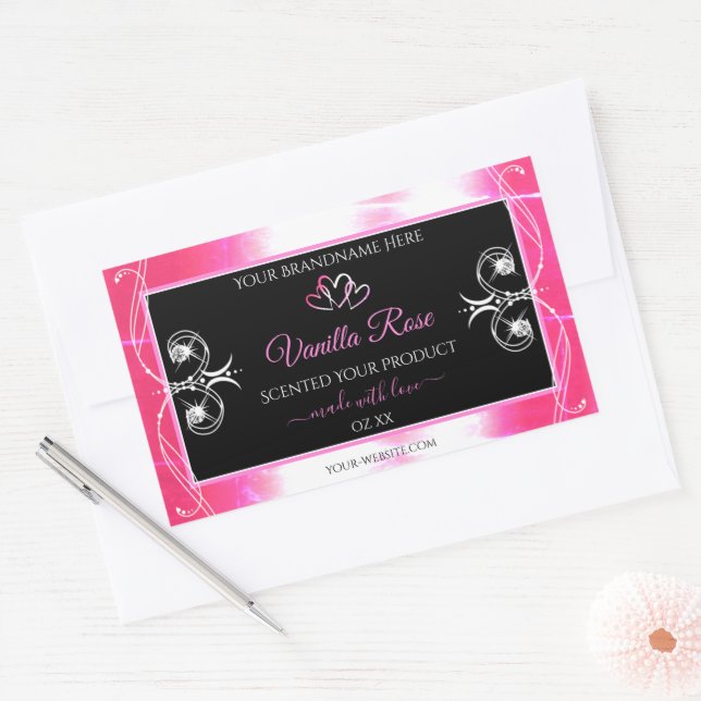 Rosé flashy éblouissant Produit Diamants Étiquette (Enveloppe)