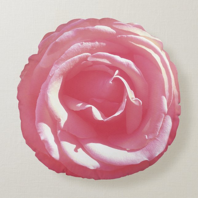 Rose Fleur Photo Coussin de lancer rond (Devant)