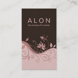 Rose floral élégant de carte de visite de