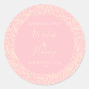 Rose Floral Étiquette de savon personnalisable