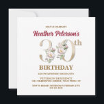 Rose Floral H 30th Birthday Party Invitation<br><div class="desc">Organisez la célébration parfaite du 30e anniversaire avec cet élégant monogramme rose floral H design présenté à l'envers pour les noms des filles d'anniversaire en commençant par la lettre H. Des chiffres floraux élégants sont utilisés dans l'invitation à accentuer l'âge de fête.</div>