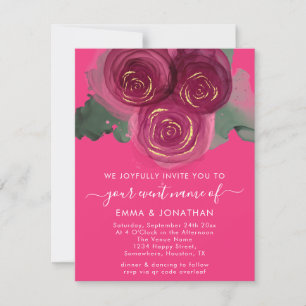 Rose Floral QR Code Bourgogne Marsala Candy