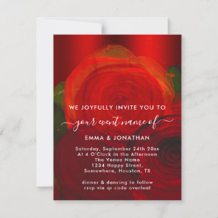 Rose Floral QR Code Vin rouge Élégant