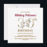Rose Floral W 30th Birthday Party Invitation<br><div class="desc">Organisez la célébration parfaite du 30e anniversaire avec cet élégant monogramme rose floral W design présenté à l'envers pour les noms des filles d'anniversaire en commençant par la lettre W. Des chiffres floraux élégants sont utilisés dans l'invitation à accentuer l'âge de fête.</div>