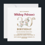 Rose Floral W 30th Birthday Party Invitation<br><div class="desc">Organisez la célébration parfaite du 30e anniversaire avec cet élégant monogramme rose floral W design présenté à l'envers pour les noms des filles d'anniversaire en commençant par la lettre W. Des chiffres floraux élégants sont utilisés dans l'invitation à accentuer l'âge de fête.</div>