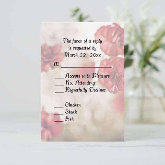 Rose Florale avec RSVP d'entrée (Debout devant)