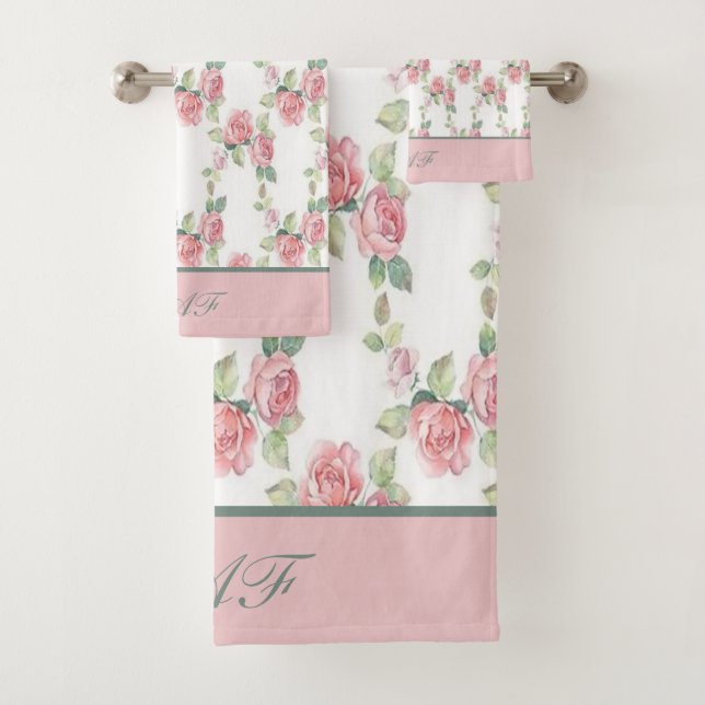 Rose florale rose shabby chic  (En situation)