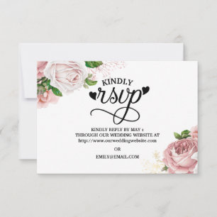 Rose florale rose vintage bleu marine RSVP de mari