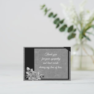 Rose Flower Feuilles Cartes de remerciements