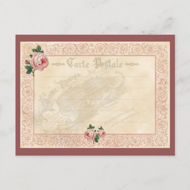Rose français - Carte postale (Devant)