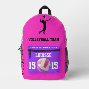 Rose fuchsia volleyball sac à dos filles joueur