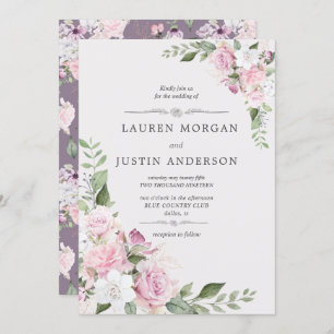 Rose Garden élégant Faire-part de mariage floral