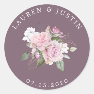 Rose Garden élégant monogramme floral Sticker