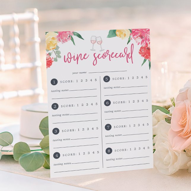 Rosé Garden | Fiche d'appréciation de dégustation  (Créateur téléchargé)