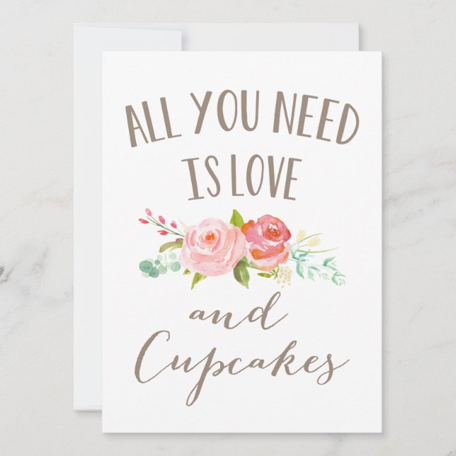 Rose Garden Floral Amour et Cupcakes (Devant)