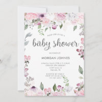 Rose Garden Floral Baby shower Invitation