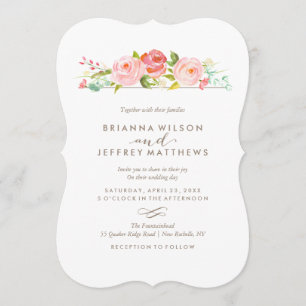 Rose Garden Floral Faire-part de mariage