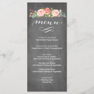 Rose Garden Floral Mariage Menu