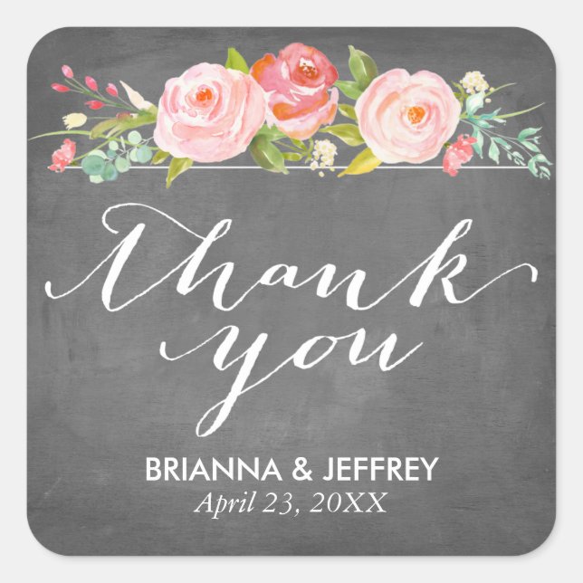 Rose Garden Floral Wedding Favoriser Étiquette Car (Devant)