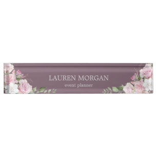 Rose Garden Mauve   Plaque signalitique nom