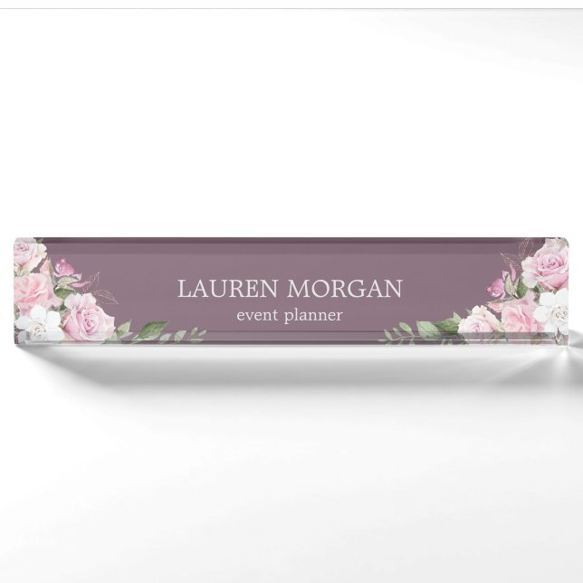 Rose Garden Mauve | Plaque signalitique nom (Devant)