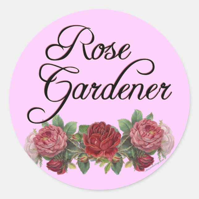 Rose Gardener dit avec des autocollants Rose (Devant)