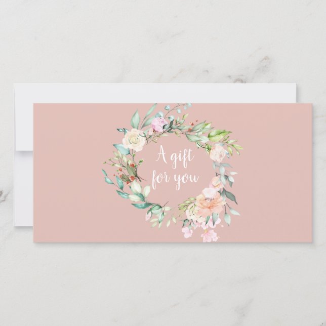 Rose Garland Pink Business Cadeau Certificat (Devant)