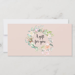 Rose Garland Script Certificat cadeau d'affaires