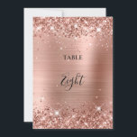 Rose Glitter Gold Faux Foil Table Numéro 5x7 Carte<br><div class="desc">Ces numéros de table mariages sont imprimés sur le carton invitation 5x7. Customisez et ajoutez chaque numéro de table que vous voulez à votre commande individuellement. Vous pouvez customiser la taille et le style de police nécessaires pour correspondre à votre décor de table mariage. La parties scintillant et le papier...</div>