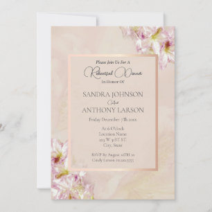 Rose Gold Azalea Mariage Répétition Invitation