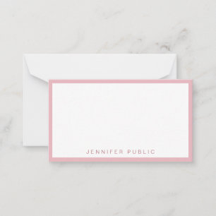 Rose Gold Blanc Simple Modèle Moderne Élégant