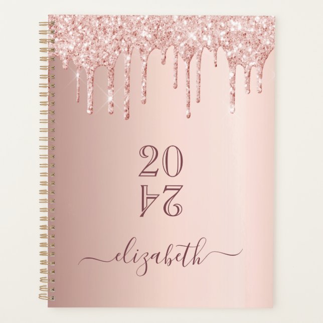 Rose gold blush paillettes coulent 2027 (Devant)