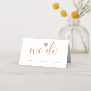 Rose Gold Boho Mariage Cartes de Place